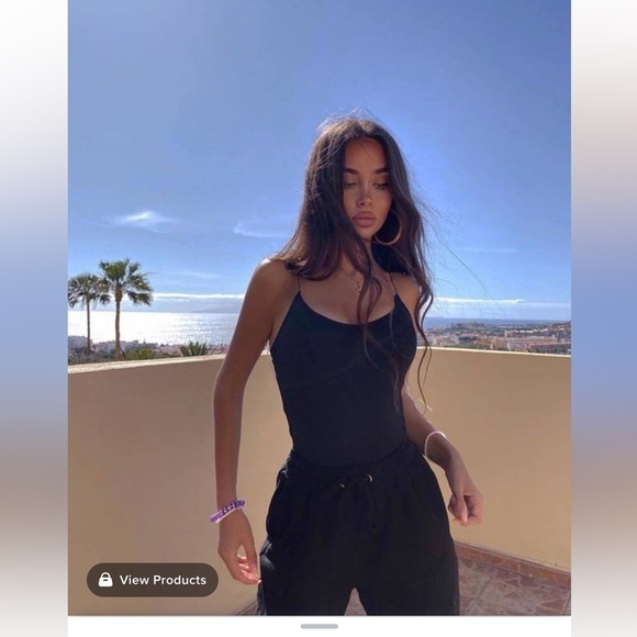 FASHION Nova Must Have Bodysuit Black Bodysuit. Size L. P - Picture 1 of 6